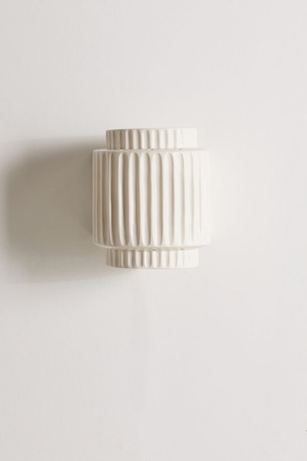 Slide View: 3: Tristan Ivory Ceramic Sconce