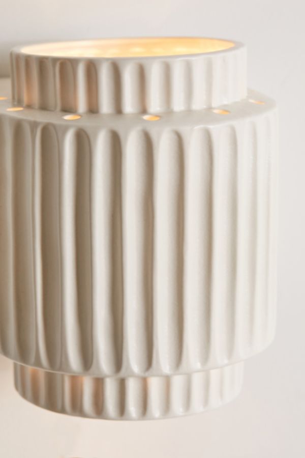 Slide View: 4: Tristan Ivory Ceramic Sconce