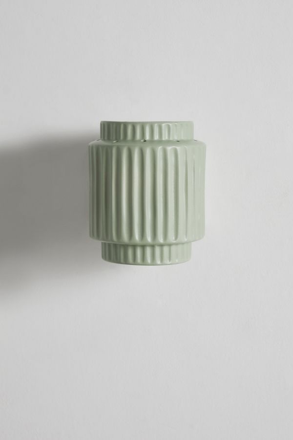 Slide View: 2: Tristan Green Ceramic Sconce