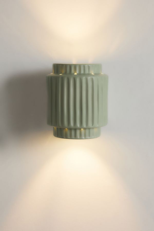 Slide View: 3: Tristan Green Ceramic Sconce