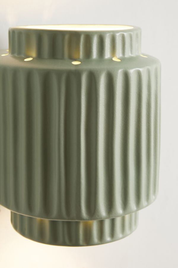 Slide View: 4: Tristan Green Ceramic Sconce