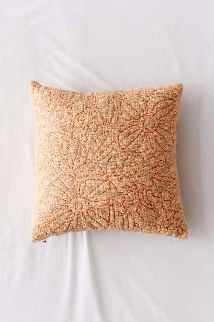 Pera Embroidered Throw Pillow Urban Outfitters
