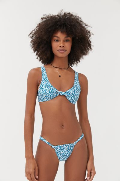 blue floral bikini