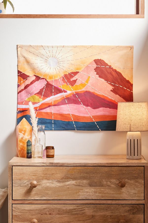Embroidered Mountains Tapestry Urban Outfitters