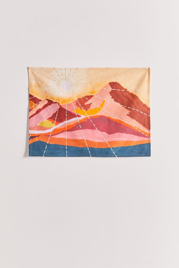 Embroidered Mountains Tapestry Urban Outfitters