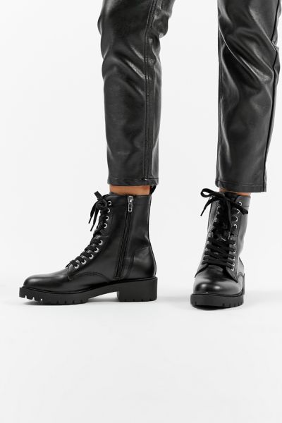 steve madden leather combat boots