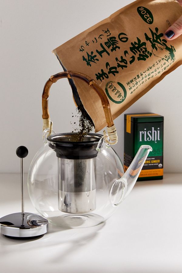 Slide View: 1: BODUM Glass And Bamboo Tea Pot