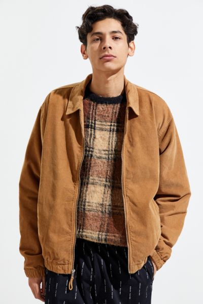 levi's cord sherpa coach jacket in green