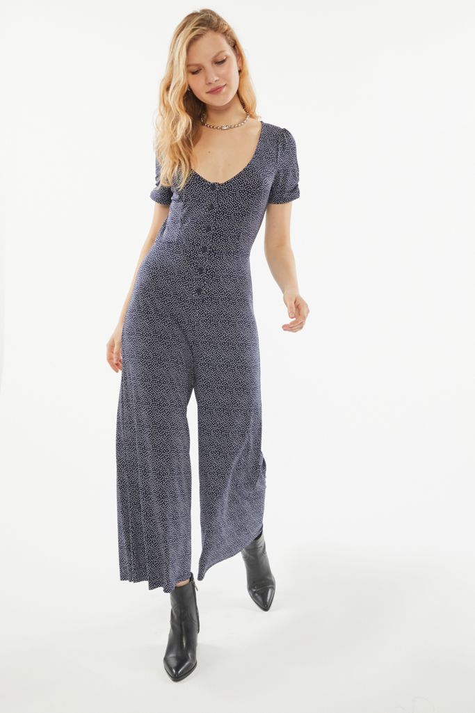 UO Button-Front Jumpsuit | Urban Outfitters