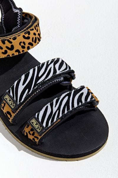 fila drifter animal print sandal