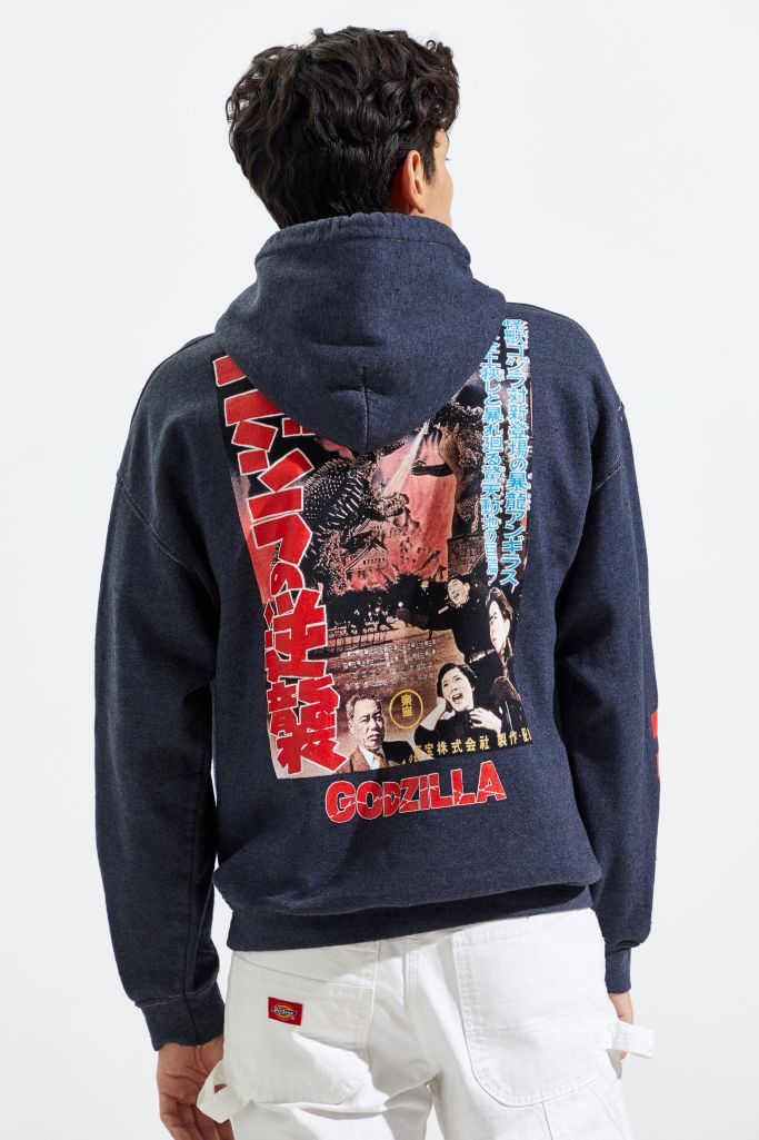 Godzilla Overdyed Hoodie Sweatshirt | Urban Outfitters