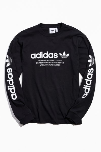 adidas Linear Logo Long Sleeve Tee | Urban Outfitters