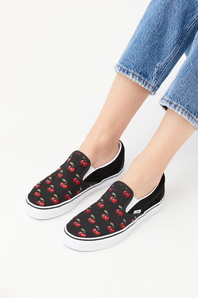 vans slip on cherry