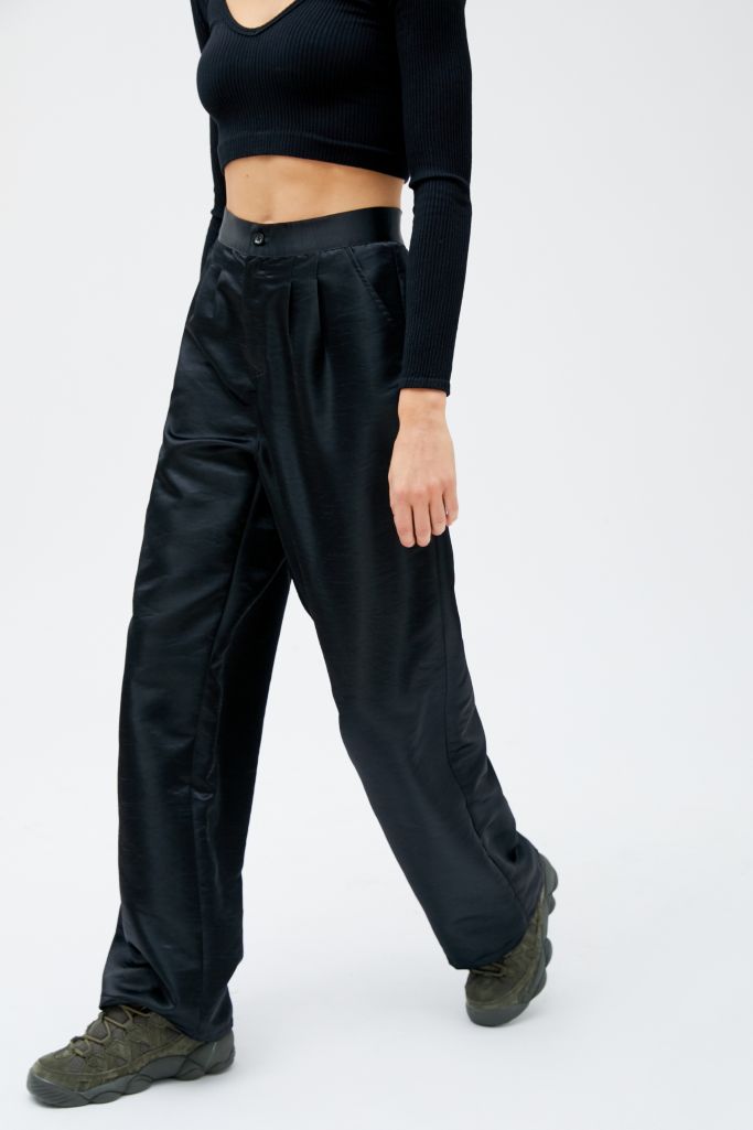 Urban Renewal Remnants Satin Wide Leg Trouser Pant | Urban Outfitters