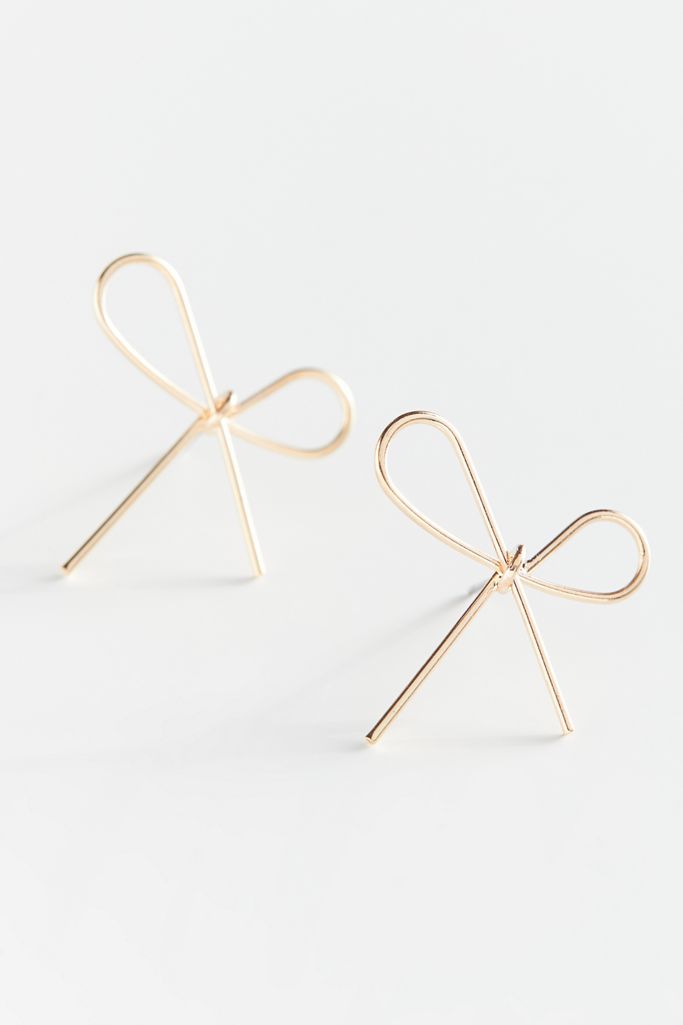 Kira Delicate Bow Post Earring Urban Outfitters