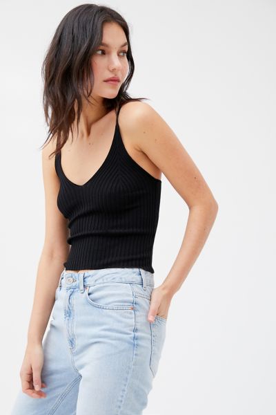 UO Novah Ribbed Tank Top | Urban Outfitters