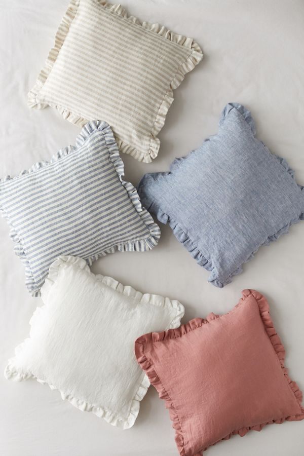 MagicLinen Ruffle Throw Pillow Cover Urban Outfitters