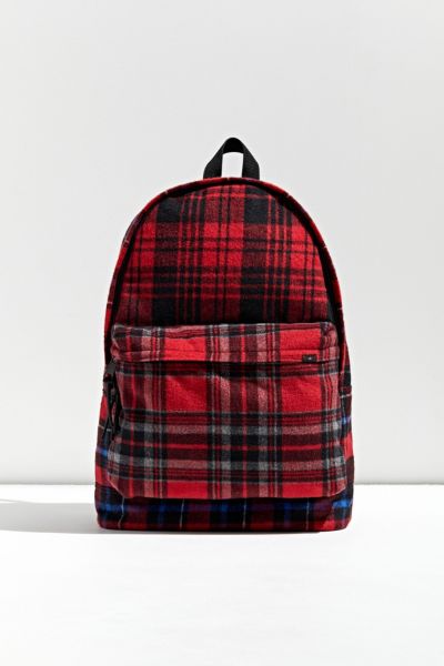 plaid backpack