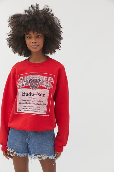 budweiser crew neck sweatshirt