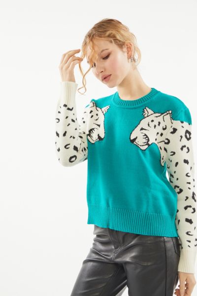 snow leopard sweater