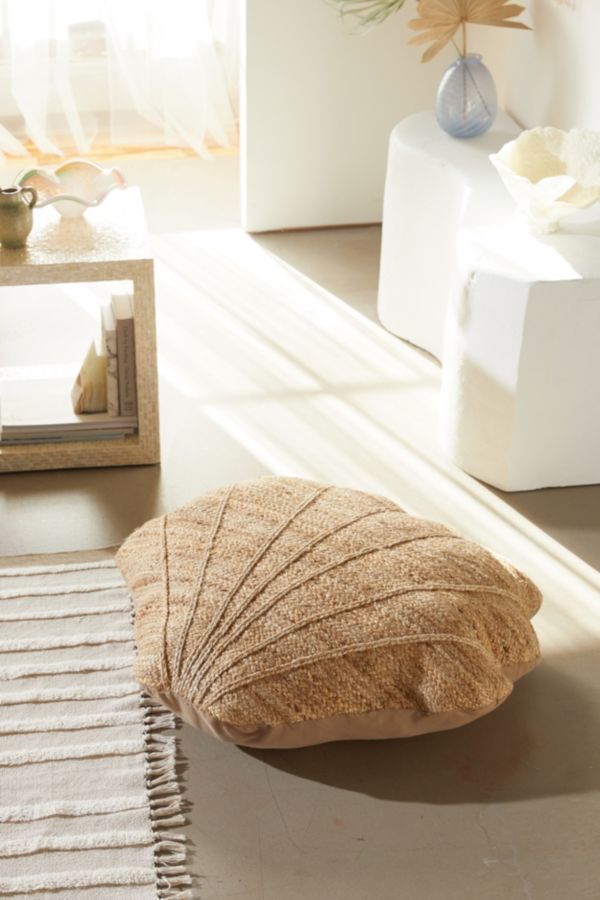 Seashell Jute Floor Pillow Urban Outfitters Canada