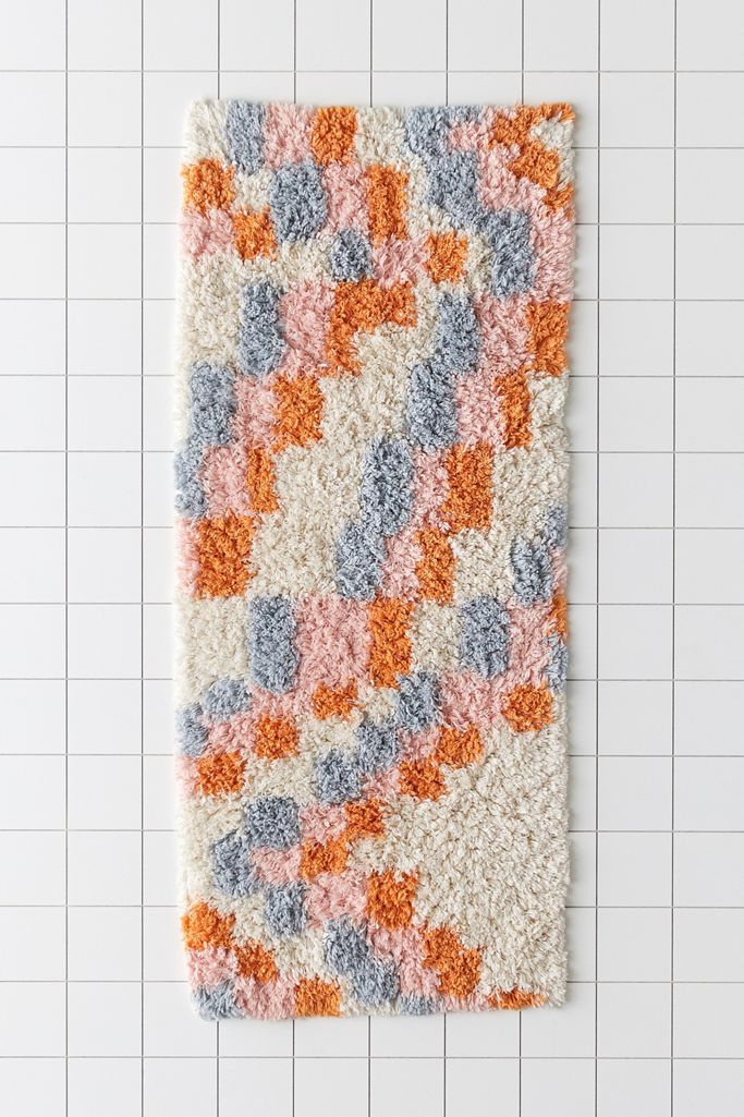 Helene Shag Runner Bath Mat Urban Outfitters