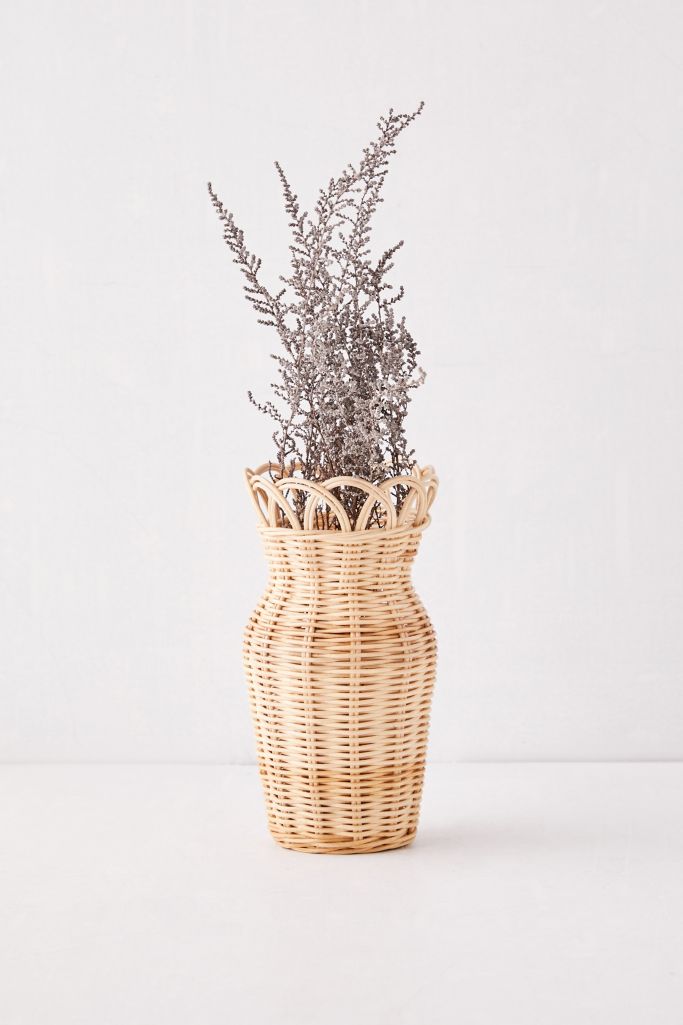 Priscilla Small Rattan Vase Urban Outfitters