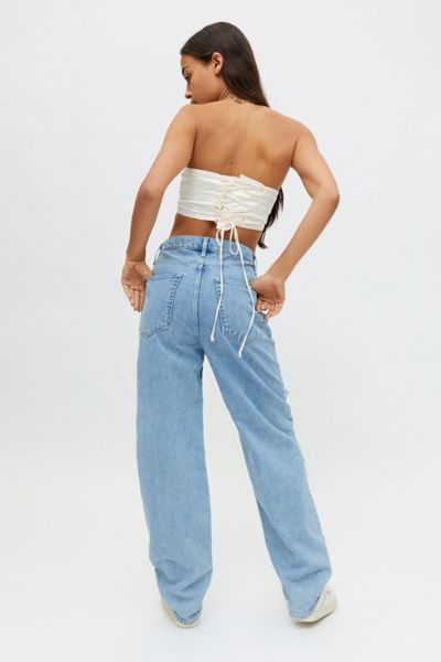 slightly baggy jeans