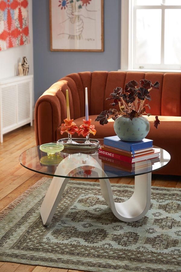 Slide View: 1: Bettie Glass Coffee Table