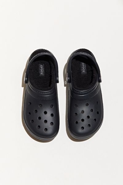 fleece lined white crocs