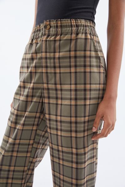 Urban Renewal Remnants Plaid Pull-On Suiting Trouser | Urban Outfitters