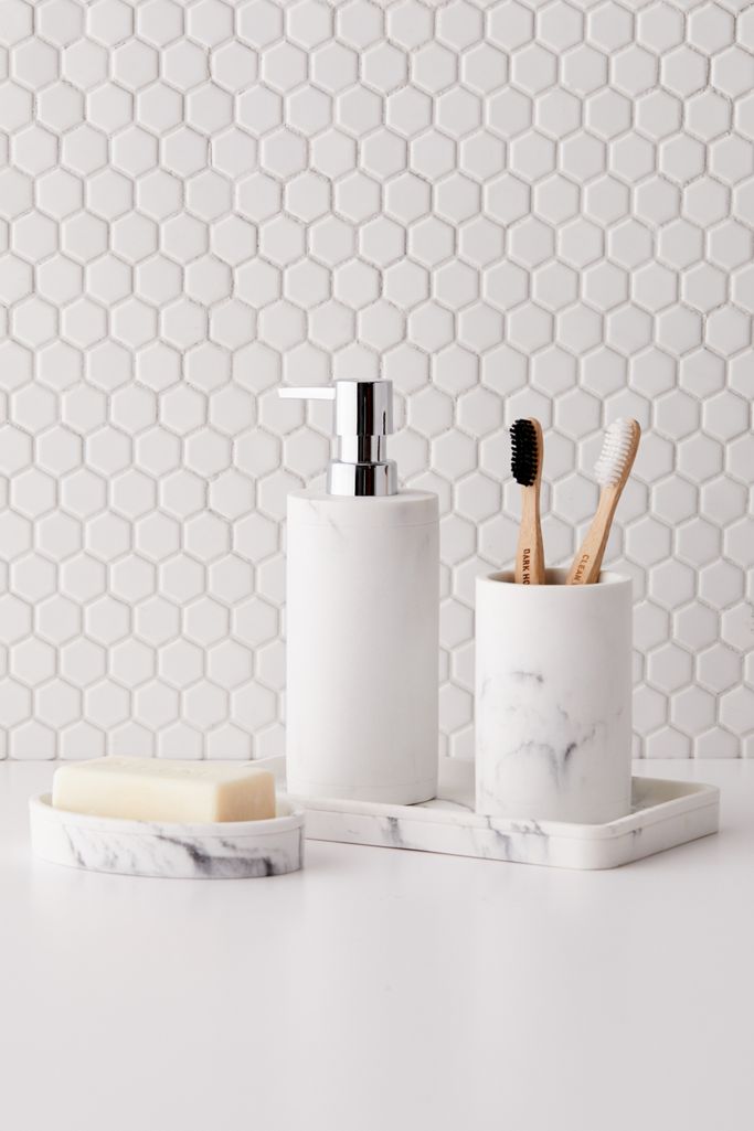 Faux Marble Bath Organizer Set Urban Outfitters