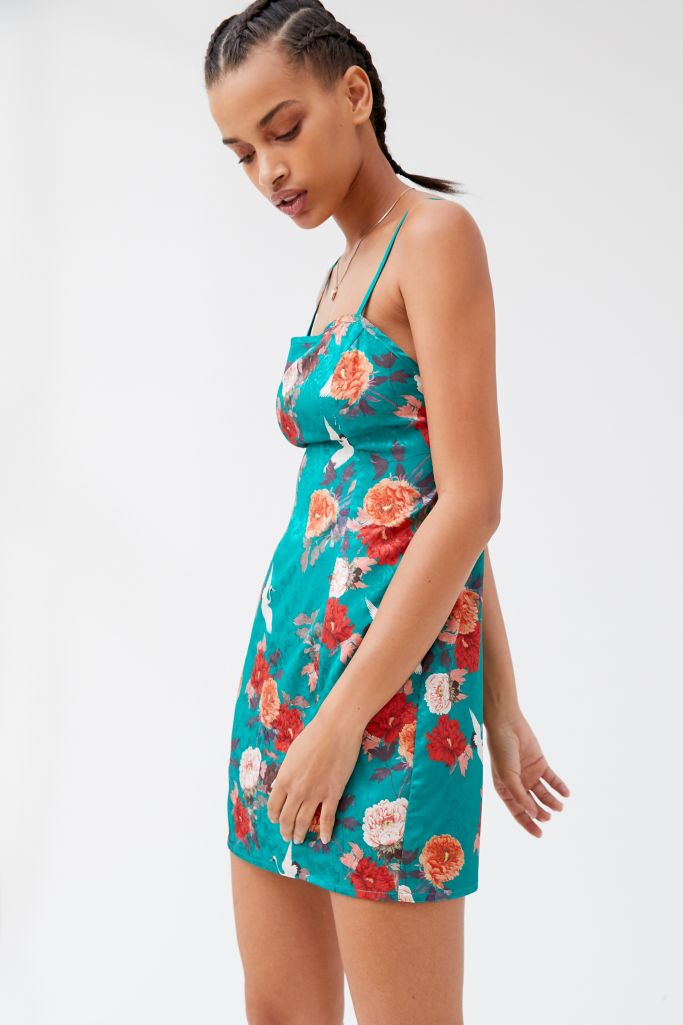 Urban Renewal Remnants Floral Crane Print Dress | Urban Outfitters