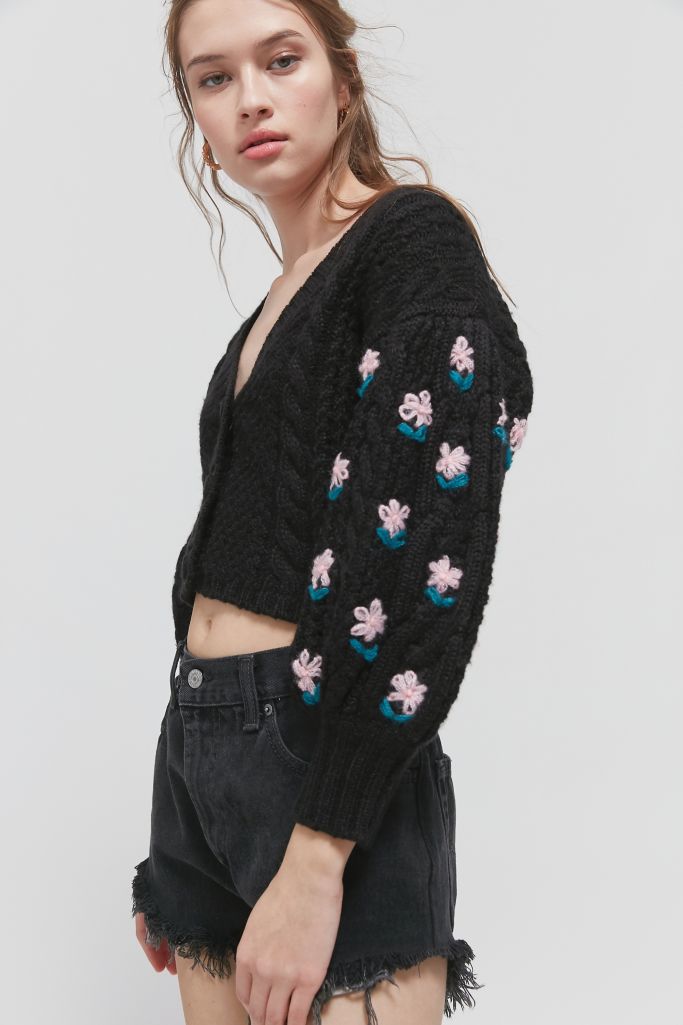 For Love & Lemons Savanna Cropped Cardigan | Urban Outfitters
