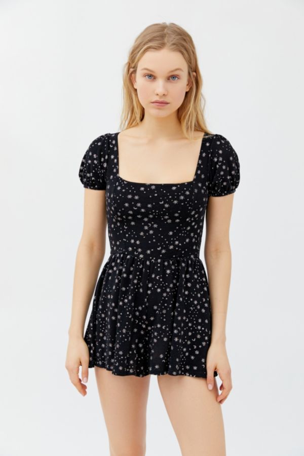 UO Moon And Stars Romper | Urban Outfitters