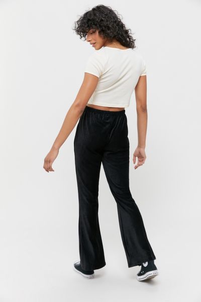 velvet rib flare pants