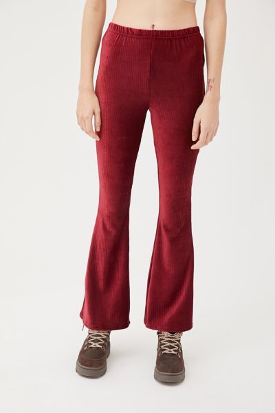 velvet rib flare pants