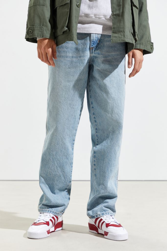 charcoal raw wash baggy fit jeans