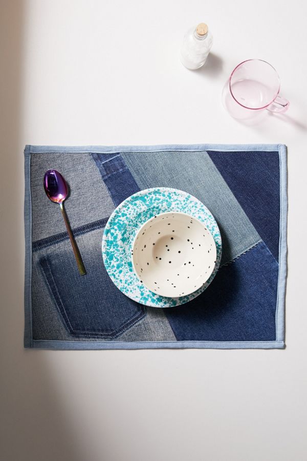 Slide View: 1: SilkDenim One-Of-A-Kind Remnant Placemat Set