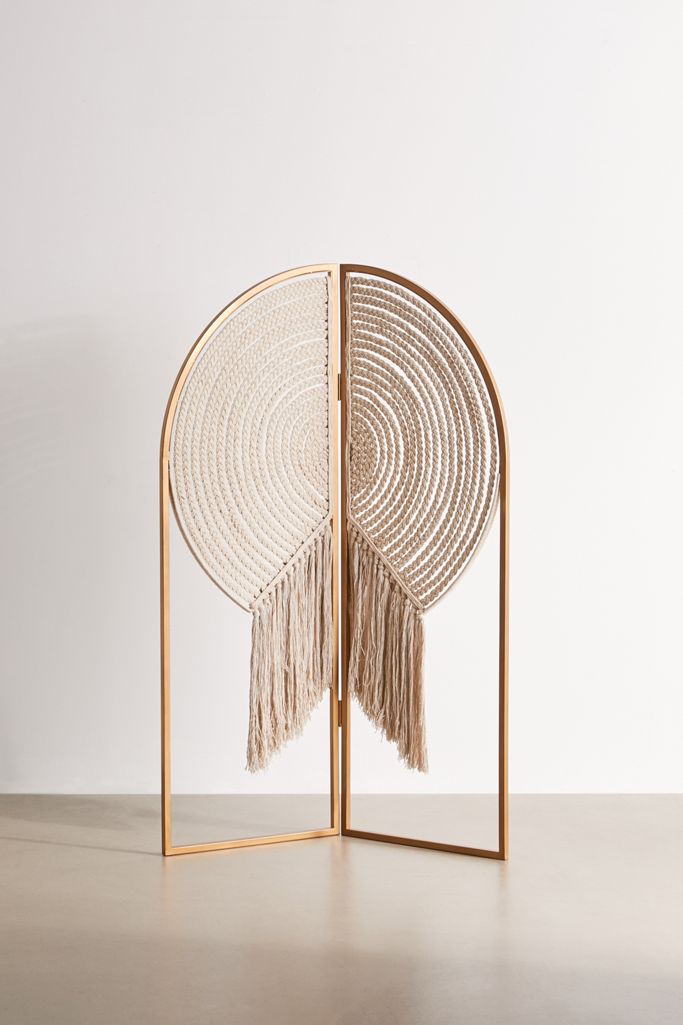 Hallie Macrame Room Divider Screen Urban Outfitters