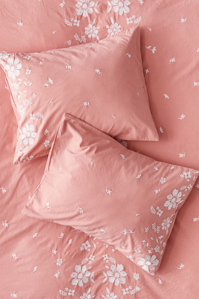 Samantha Embroidered Floral Sham Set Urban Outfitters Canada