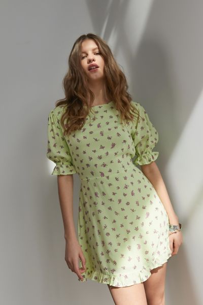 Faithfull The Brand Florence Ruffle Mini Dress | Urban Outfitters
