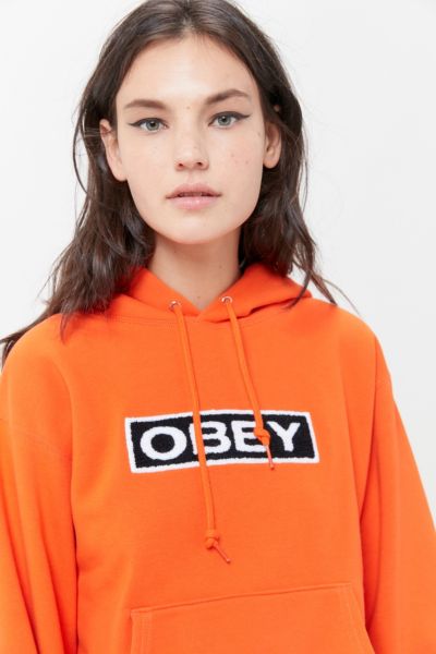 obey embroidered hoodie