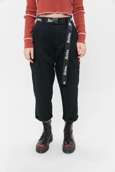 womens black utility cargo pants