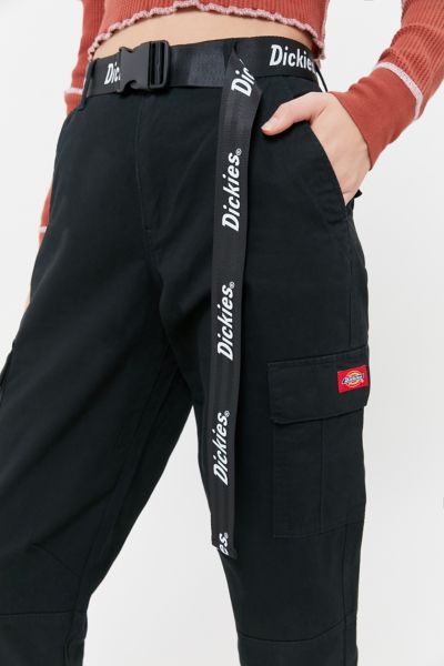 belted black cargo pants