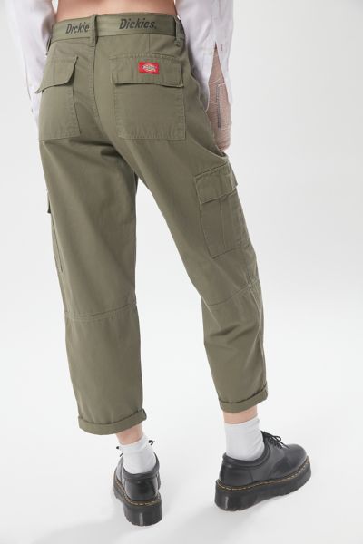 dickies belted utility black cargo pants