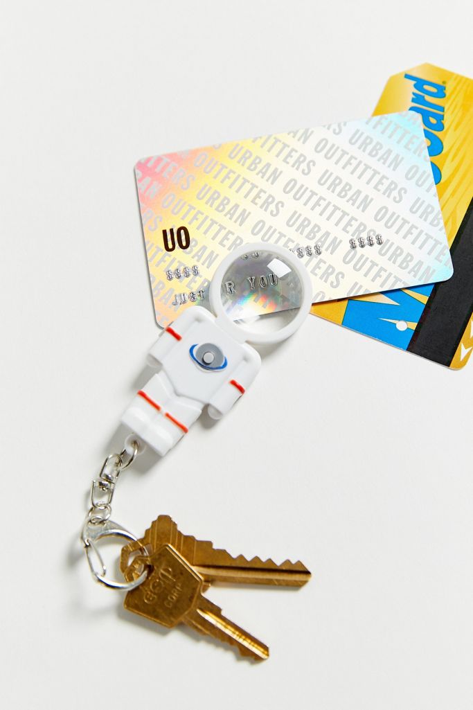 Kikkerland Design Spaceman Magnifier LED Keychain Urban Outfitters