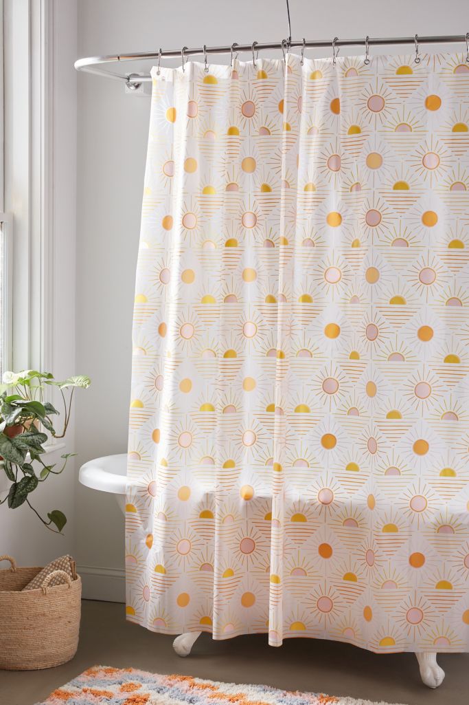 Sun Icon PEVA Shower Curtain Urban Outfitters