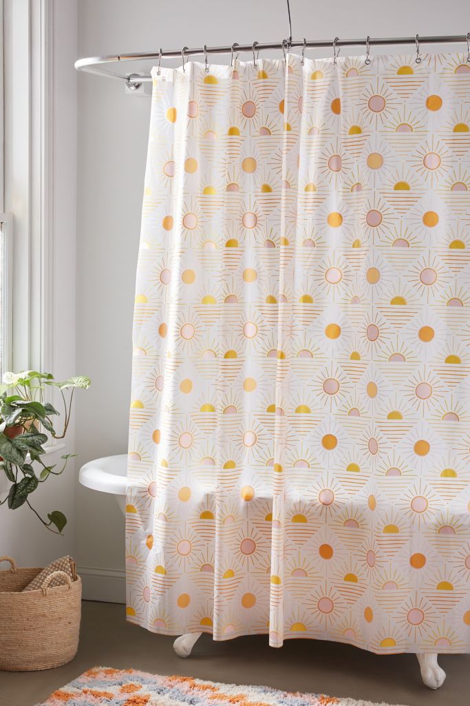 Sun Icon PEVA Shower Curtain | Urban Outfitters