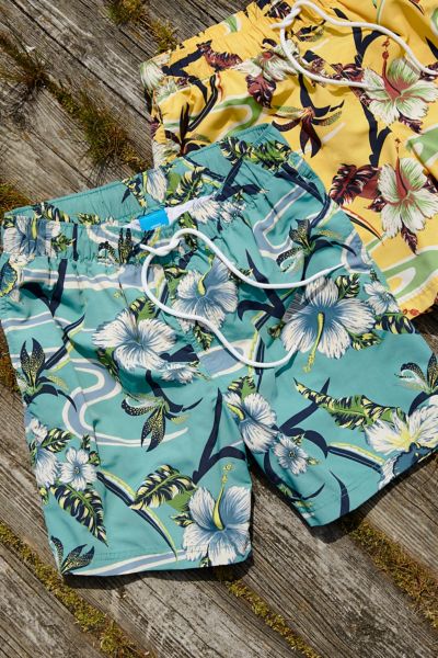 UO Retro Hibiscus Swim Short | Urban Outfitters